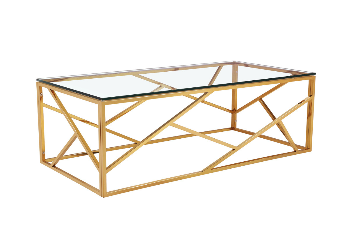 Журнальный стол золотой Garda Decor GY-CT2051214GOLD