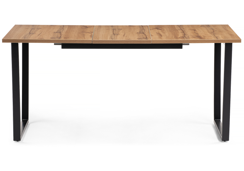 Стол деревянный Woodville раскладной Лота Лофт 120 25 мм черный матовый / дуб вотан 489668