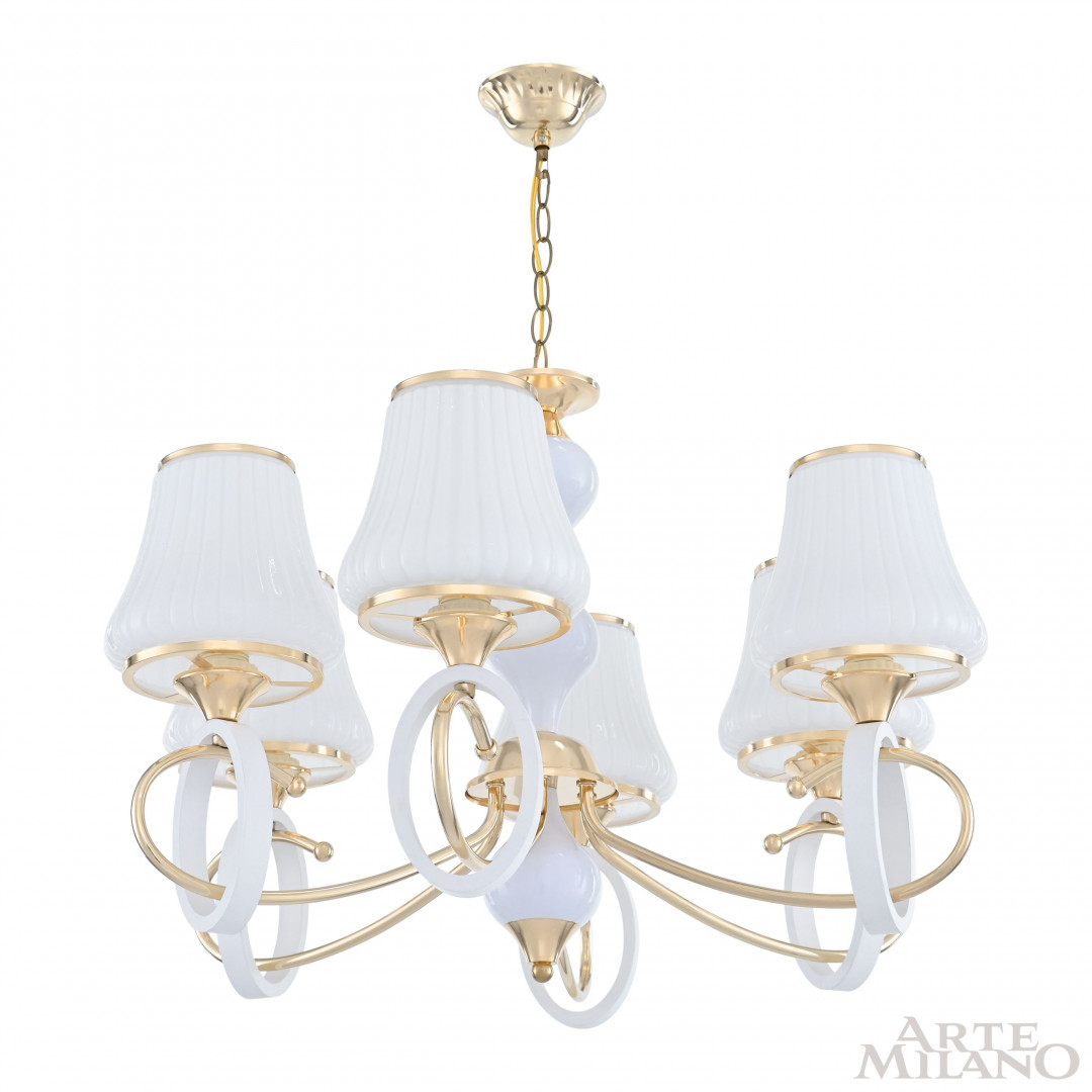 Люстра подвесная с плафонами 302387/6 Wh/Gd Arte Milano