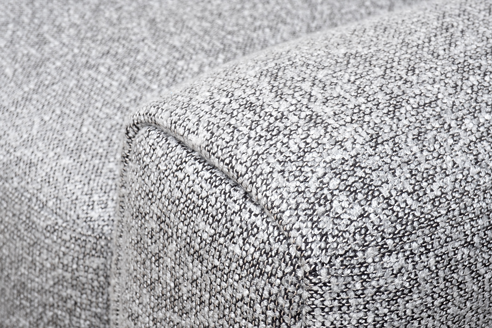 Диван трехместный Turin(2 секции) с канапе и мех черно/серый Santo1606 255*163,5**68 Garda Decor TURIN-TMN3-2S-Santo1606