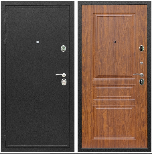 Дверь входная Graf Престиж Черный шелк / МДФ 16 мм ФЛ-243 Мореная береза