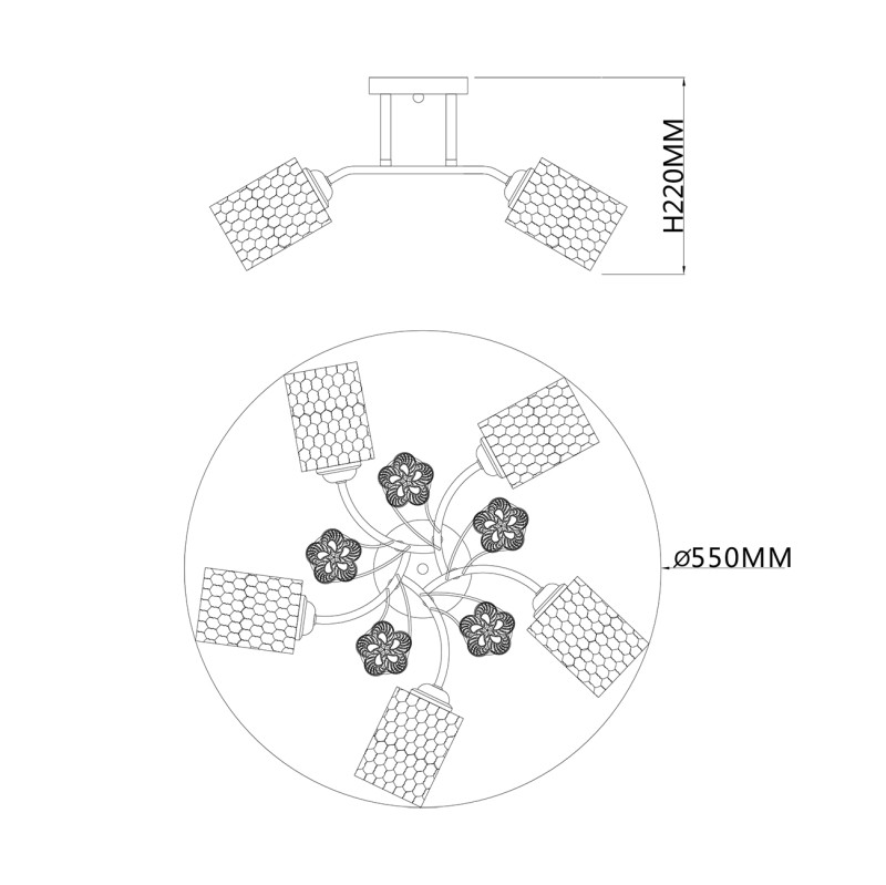 Накладная люстра Escada 1113/5PL