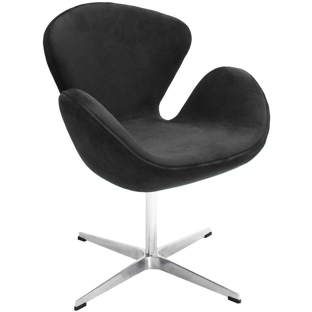 Кресло SWAN CHAIR графит, искусственная замша Bradex Home FR 0650