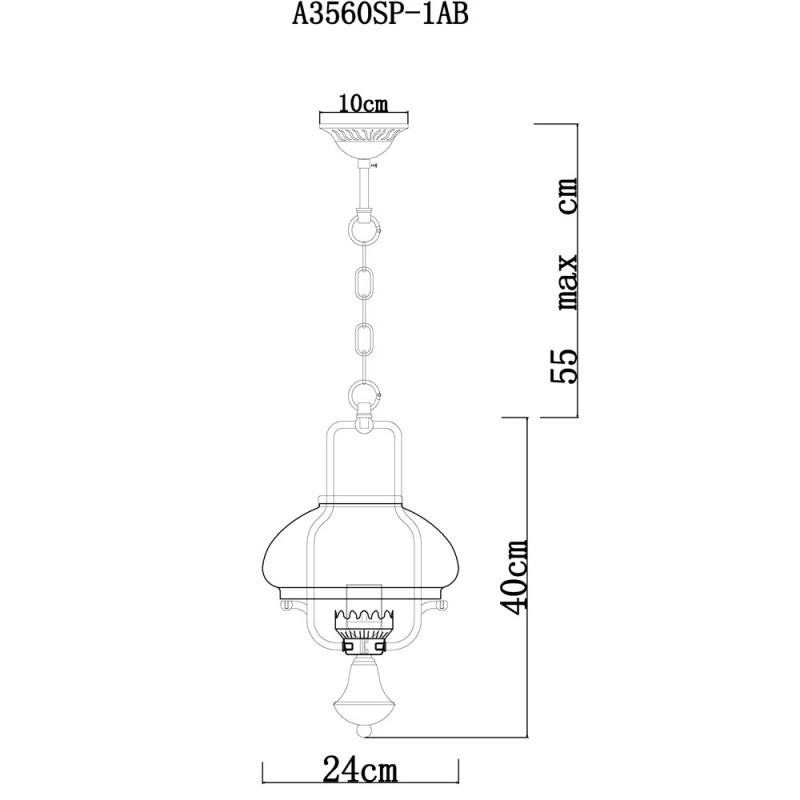 Подвесной светильник Arte Lamp A3560SP-1AB