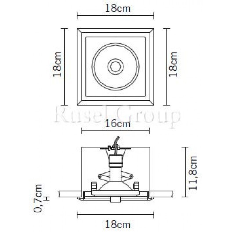 Встраиваемый светильник Fabbian Plano D90 F07 01