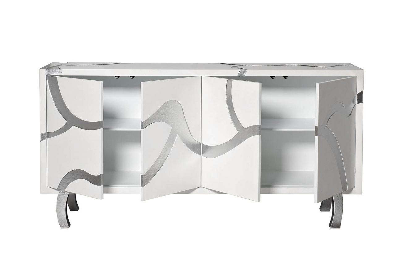 Комод белый с дверцами Garda Decor ART-7F05KOMD