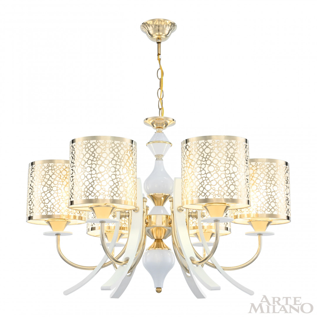 Люстра подвесная с плафонами 306067/6 Wh/Gd Arte Milano