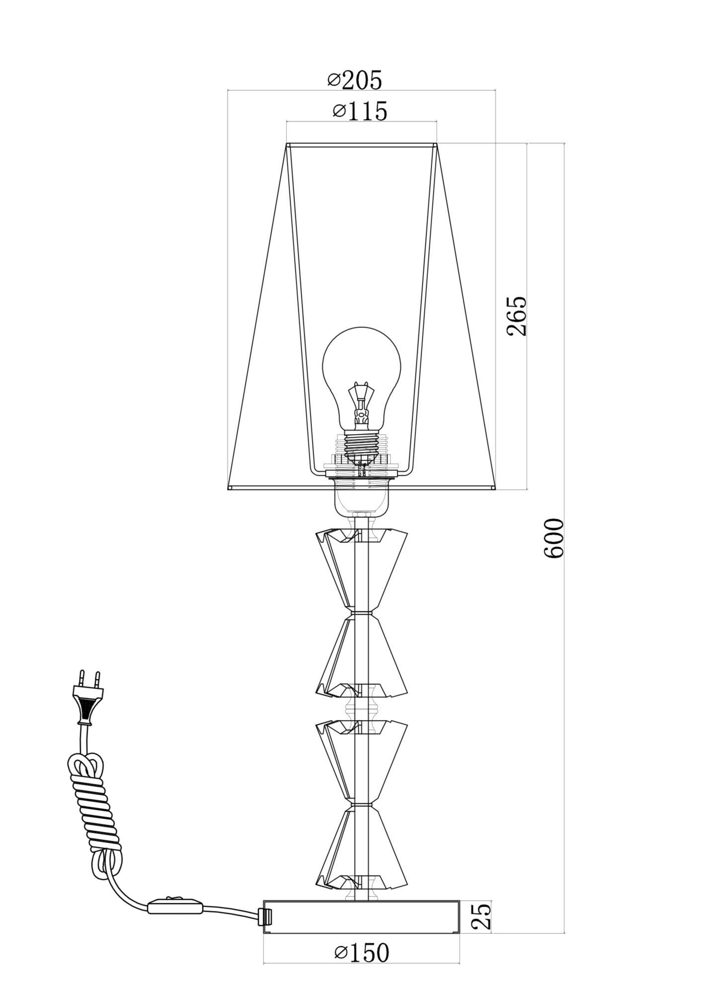 Настольная лампа Maytoni MOD079TL-01CH