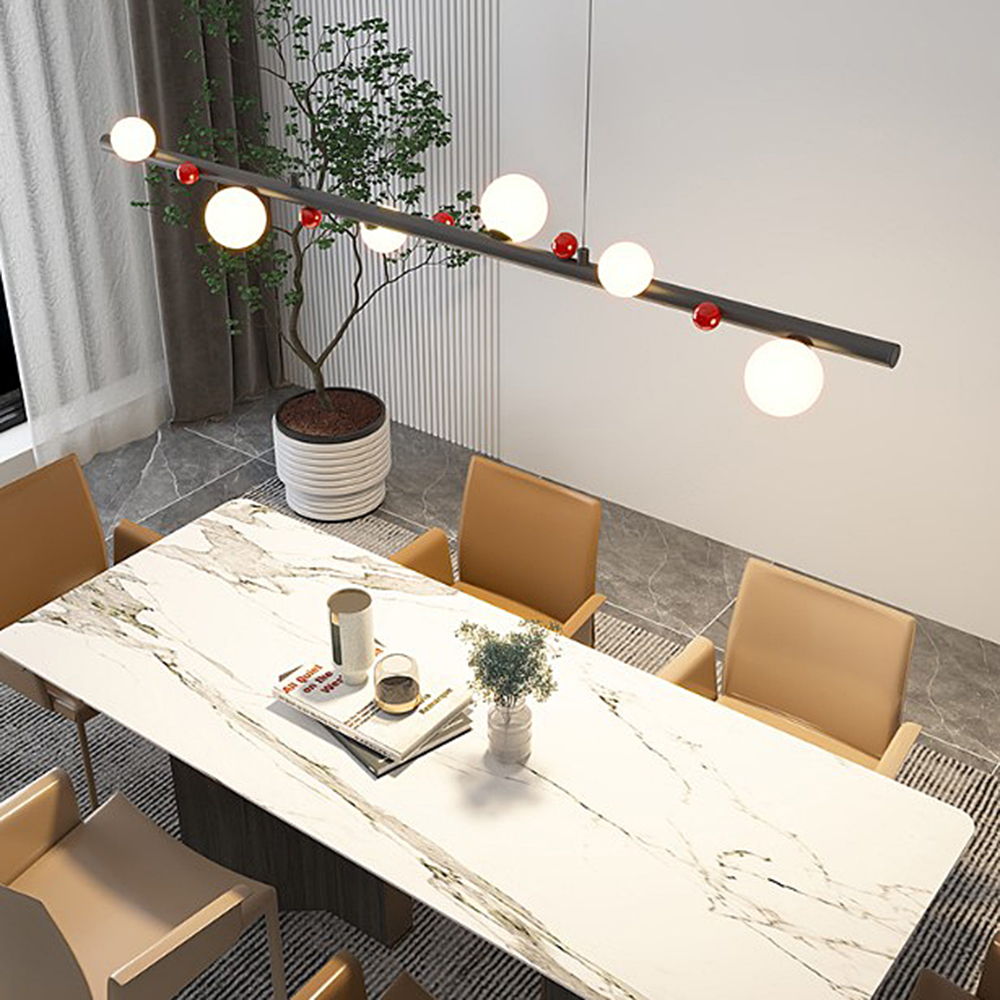 Реечный, рядный светильник REIK LONG BLACK by ImperiumLoft