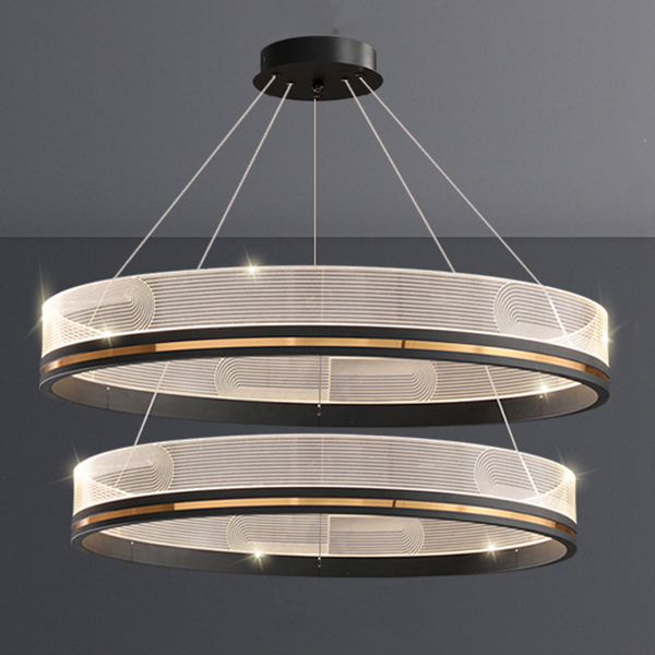 Подвесная люстра DILEMMA D80+100 Black by ImperiumLoft