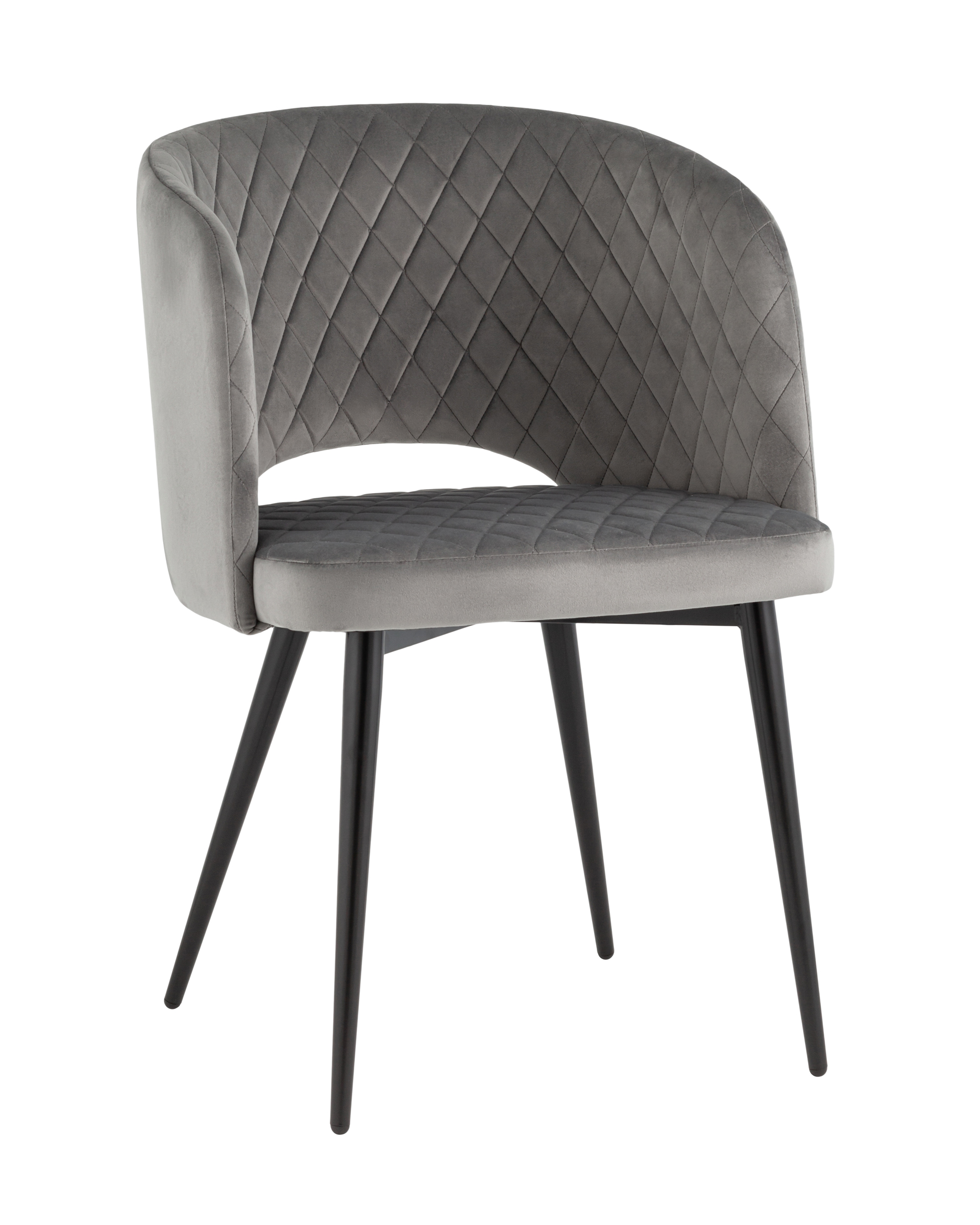 Стул-кресло Дарелл велюр серый Stool Group