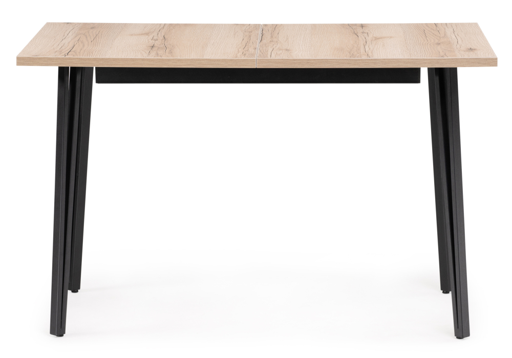 Стол деревянный Woodville Денвер Лофт 120(160)х75х75 25 мм дуб делано светлый / черный матовый 513018