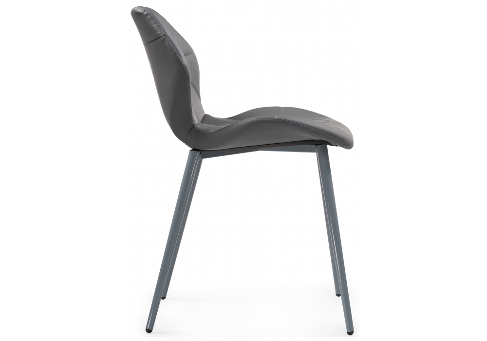 Стул Woodville Вальд экокожа серый / серый глянец 464192