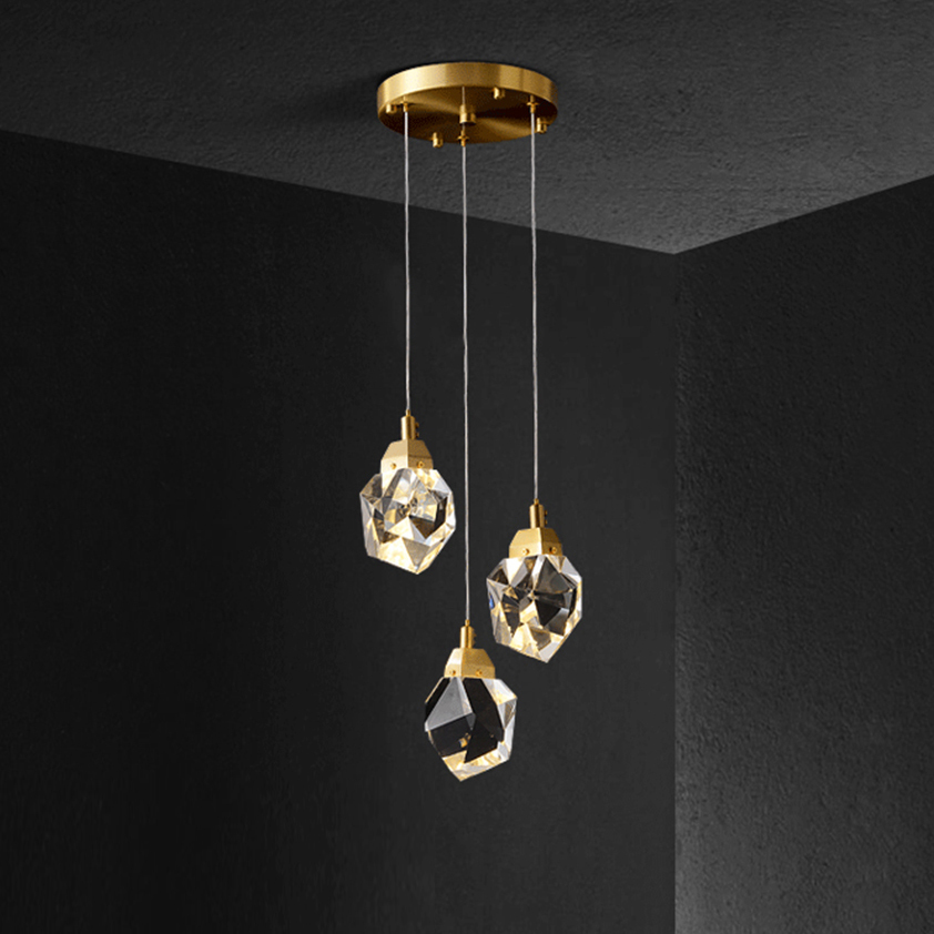 Подвесной светильник  Delight Collection Crystal rock 3 gold