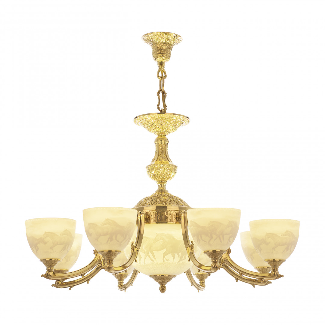 Люстра бронзовая 72211P/8/210 G P1 U Horse