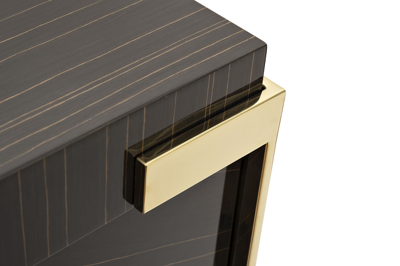 Тумбочка Golden Prism коричневая/золото Garda Decor 84HB-NS319U3