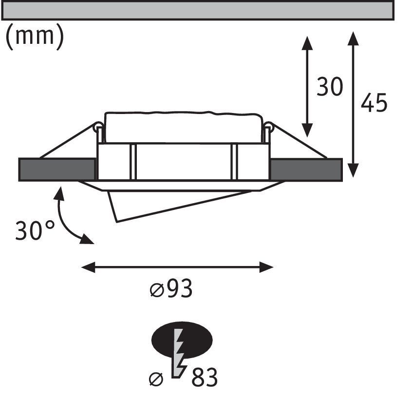 Встраиваемый светильник Paulmann 93684