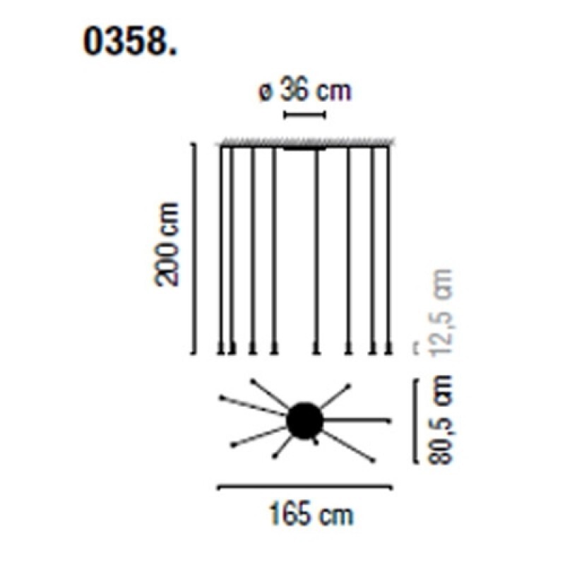ПОДВЕСНОЙ СВЕТИЛЬНИК   VIBIA Wireflow Free-Form 0358