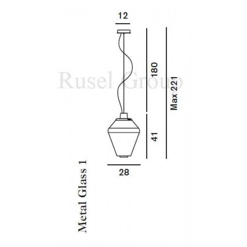 Подвесной светильник Foscarini Diesel Metal glass 1 sospensione