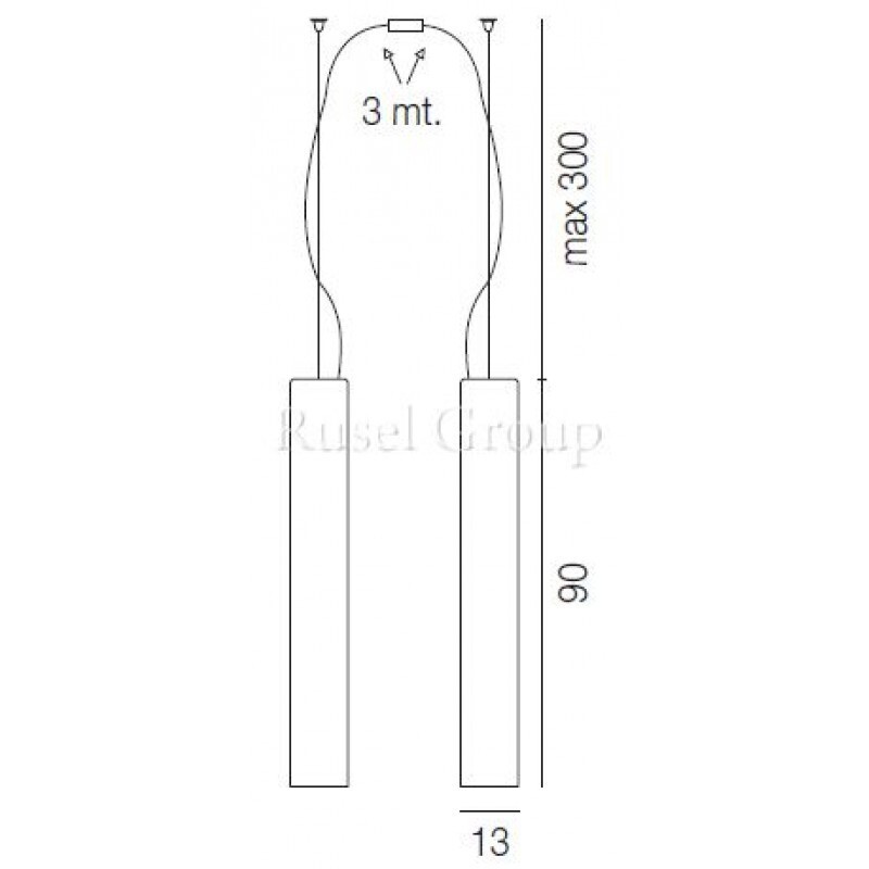 Подвесной светильник Vistosi TUBES SP 90 D2