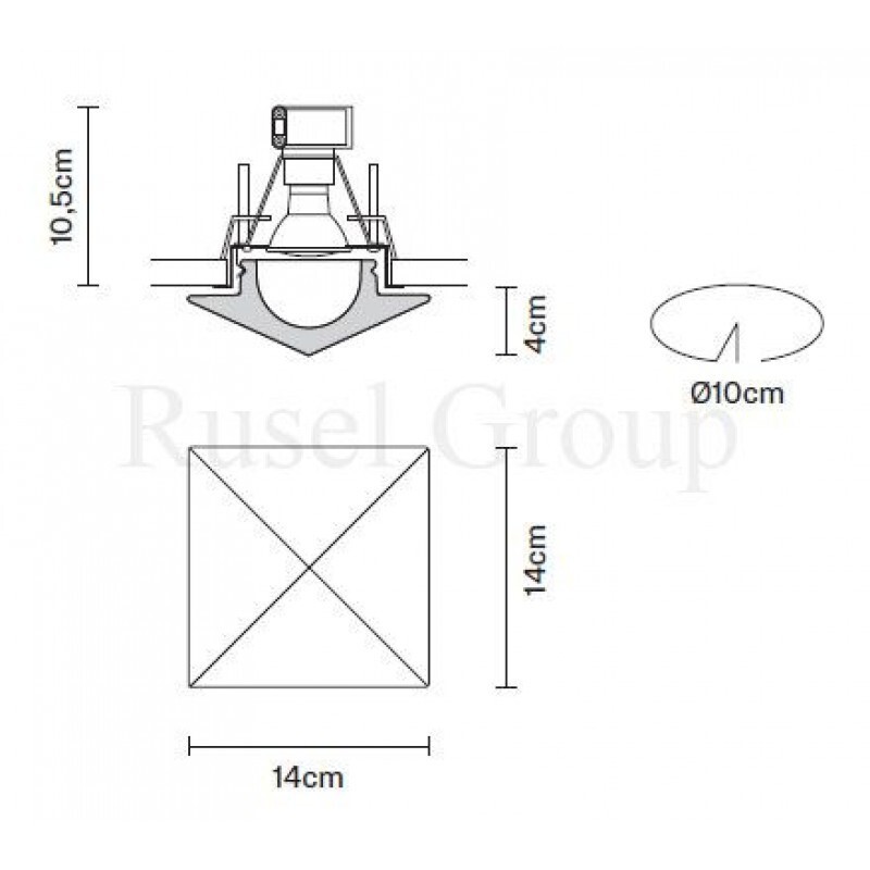 Встраиваемый светильник Fabbian FARETTI D27 F70 01