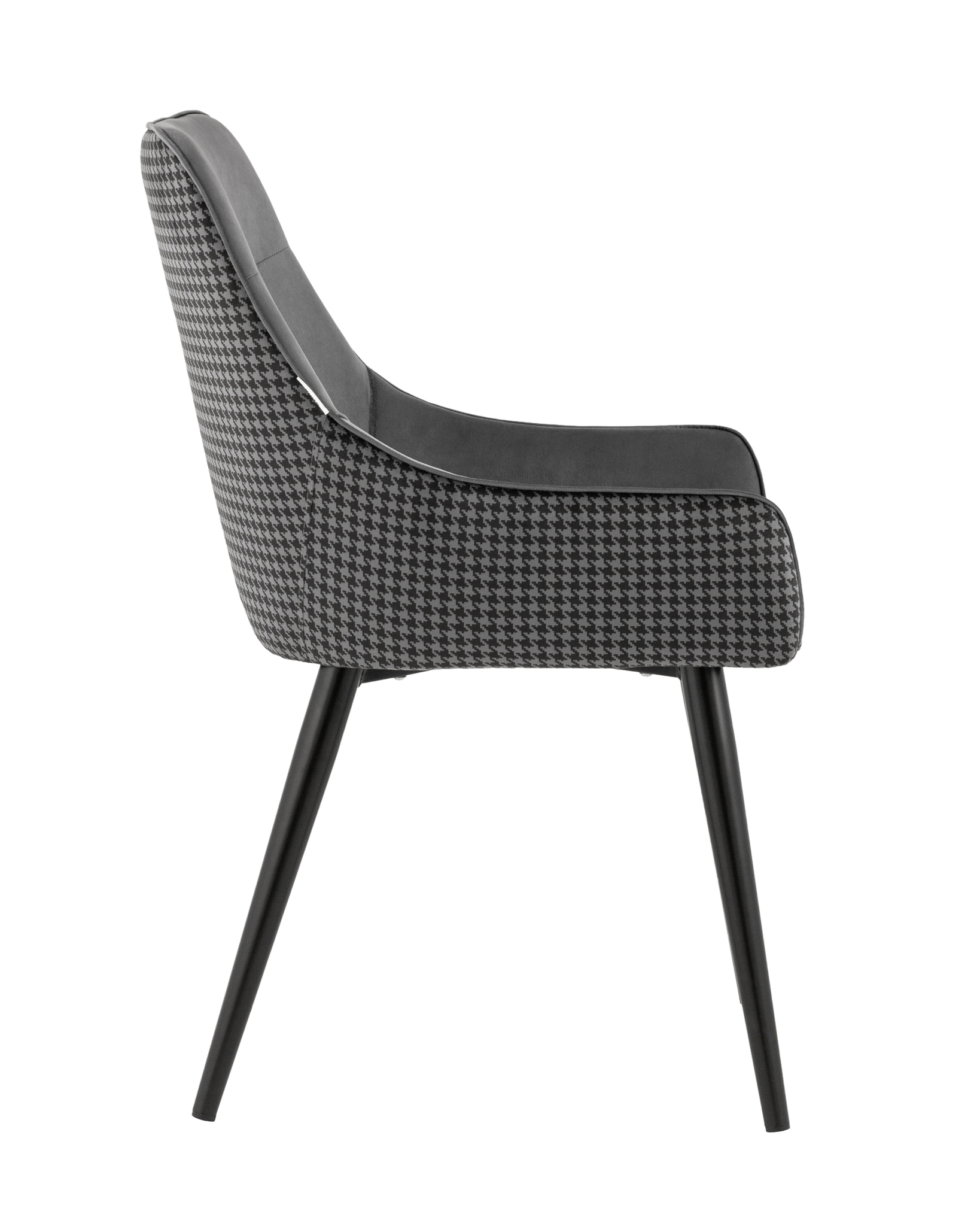 Стул Джоан велюр серый гусиная лапка Stool Group
