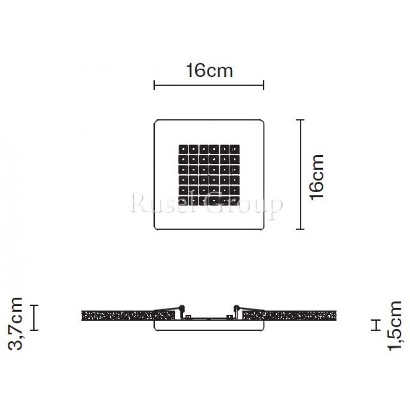 Встраиваемый светильник Fabbian Quadriled F18 F02 47