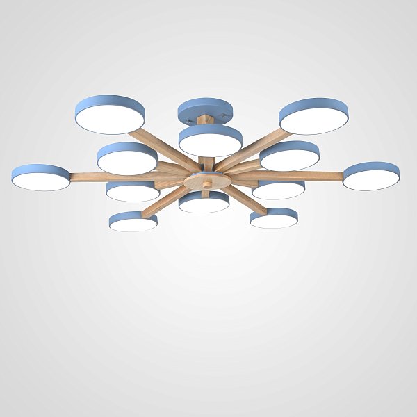 Потолочный светильник TURNA L12 Blue by ImperiumLoft