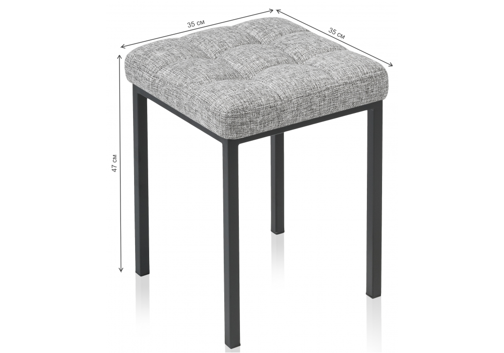 Стул Woodville Байя рогожка графит / черный матовый 424171