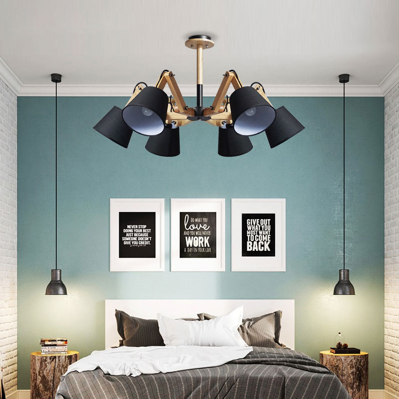 Люстра на штанге MECHANIC L6 Black by ImperiumLoft