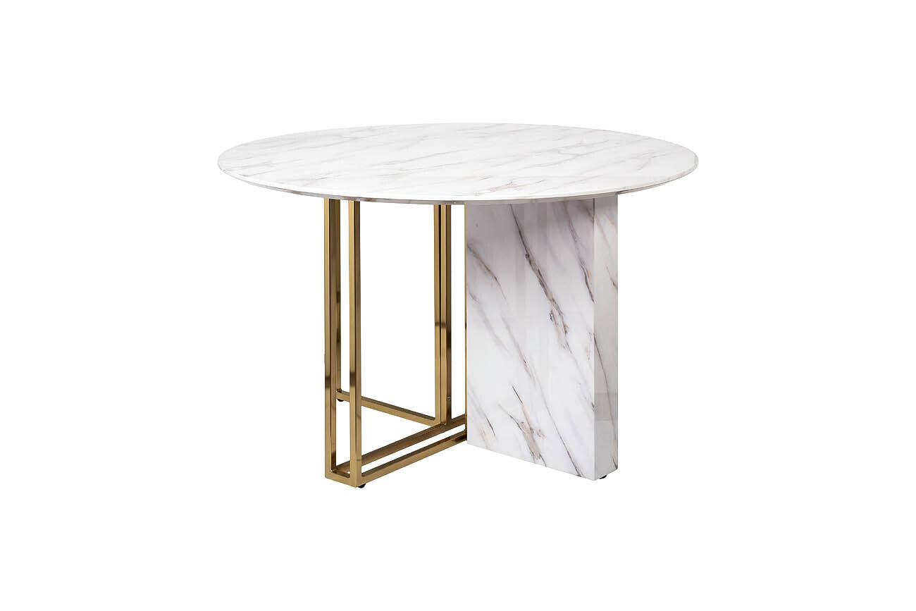 Стол обеденный круглый (искусственный мрамор) Garda Decor 30F-1171-1