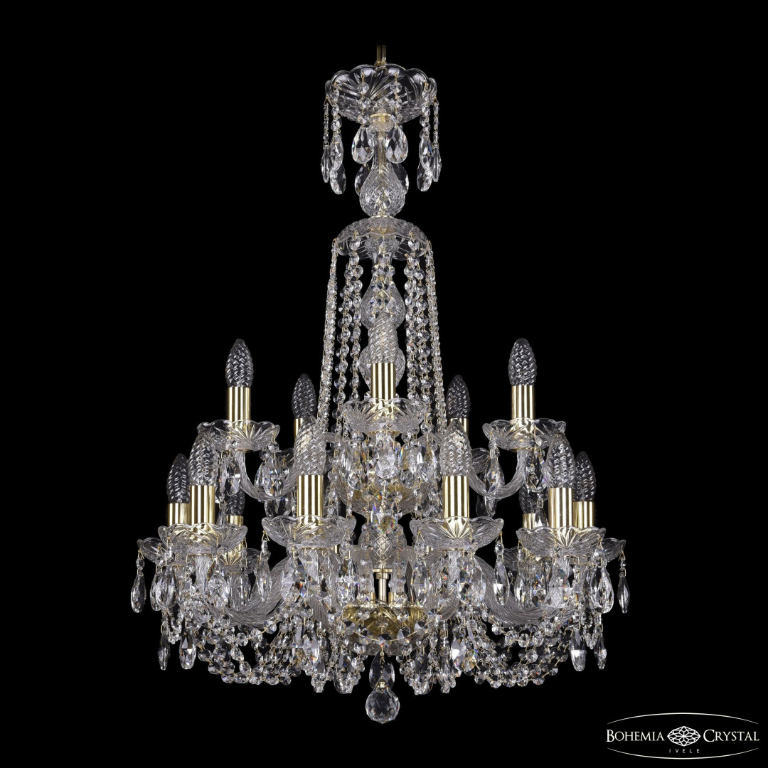 Люстра хрустальная 1402/10+5/195/XL-81/2d G