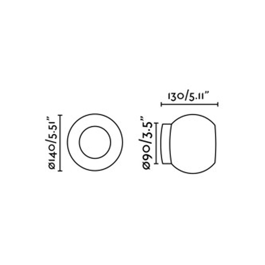 Настенный/потолочный светильник Moy черный LED 4W 3000K Faro
