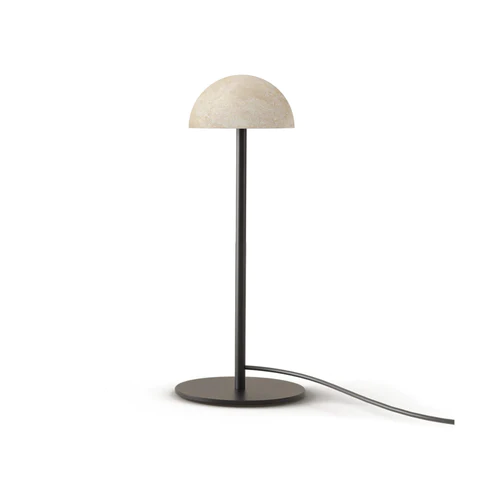 Настольная лампа Dussa черный металл / Travertine Aromas del Campo