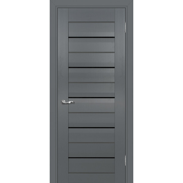 Межкомнатная дверь Graf PSC-48 черный лакобель Графит (2000 х 600)