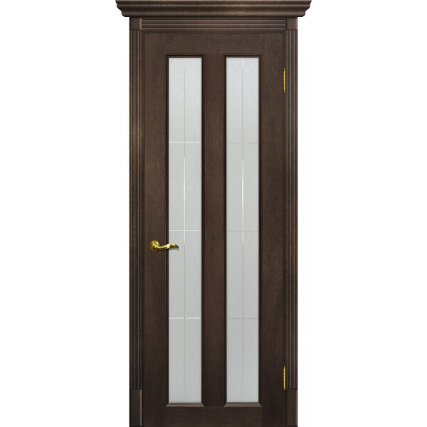 Межкомнатная дверь Graf Тоскана-5 Сатинат с художественным рисунком решетка Фреско (2000 х 700)