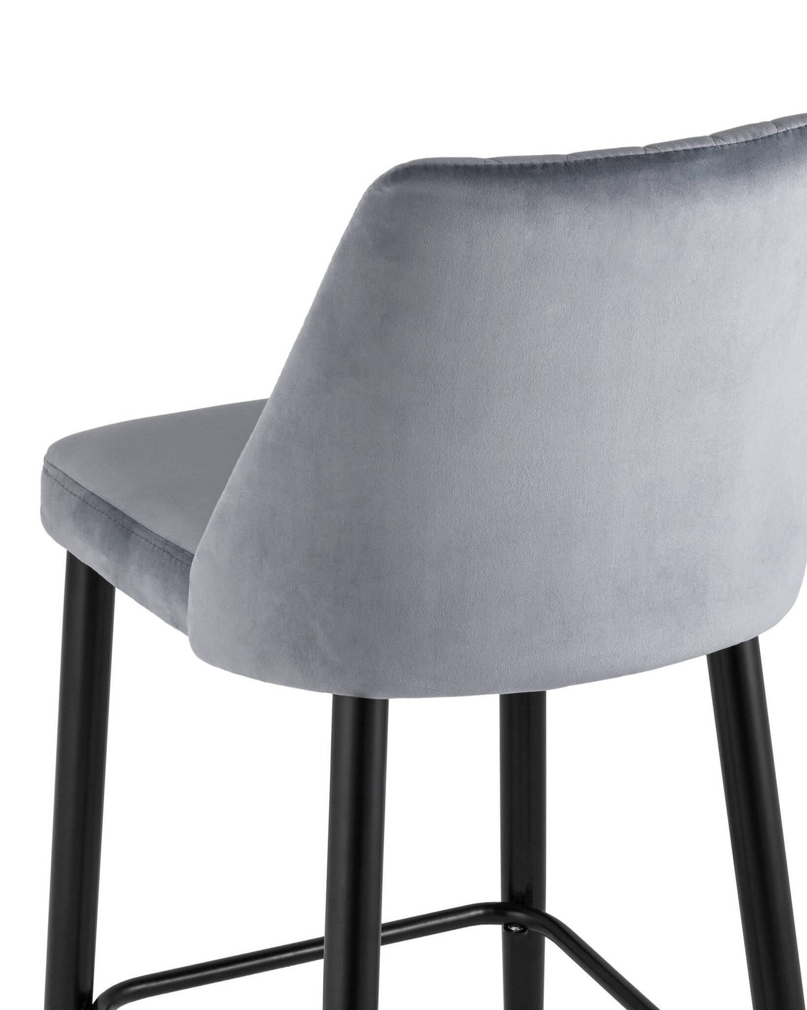 Стул барный Диего велюр серый Stool Group