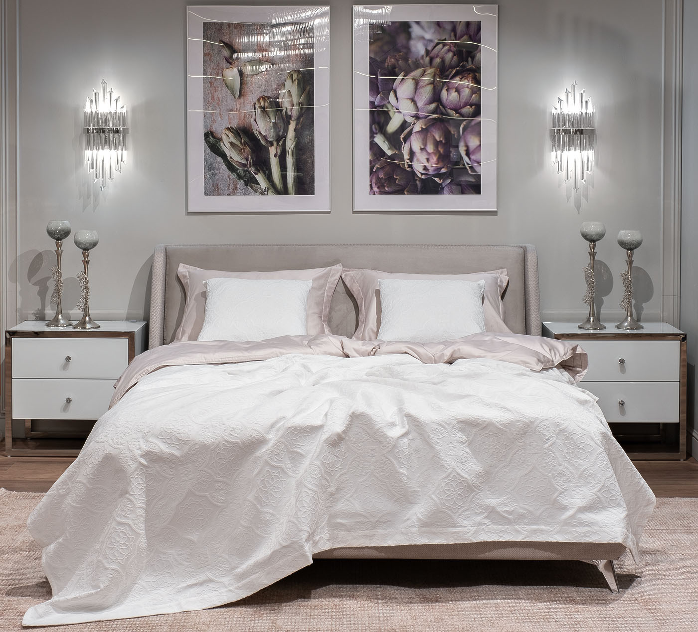 Покрывало "Тиара" 240х260см белое Garda Decor 16AMR-NS240260-POKR BEL