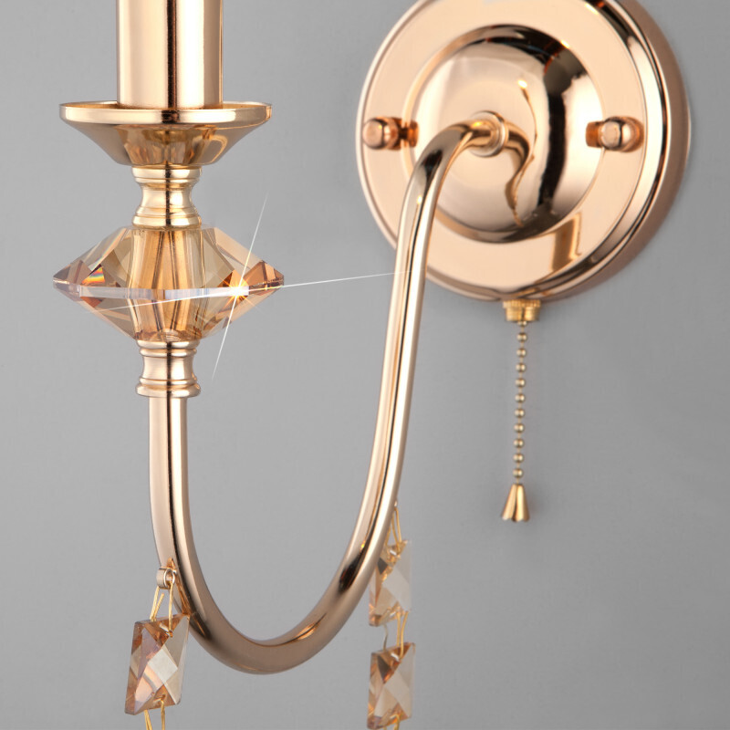 Бра Eurosvet 10110/1 золото/тонированный хрусталь Strotskis