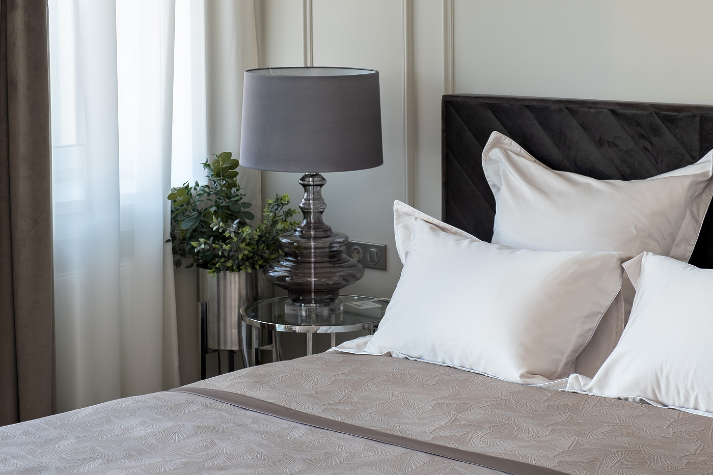 Покрывало "Сен-Тропе" 270х280см коричневое Garda Decor 121GD-283002-107-27-POKR KOR