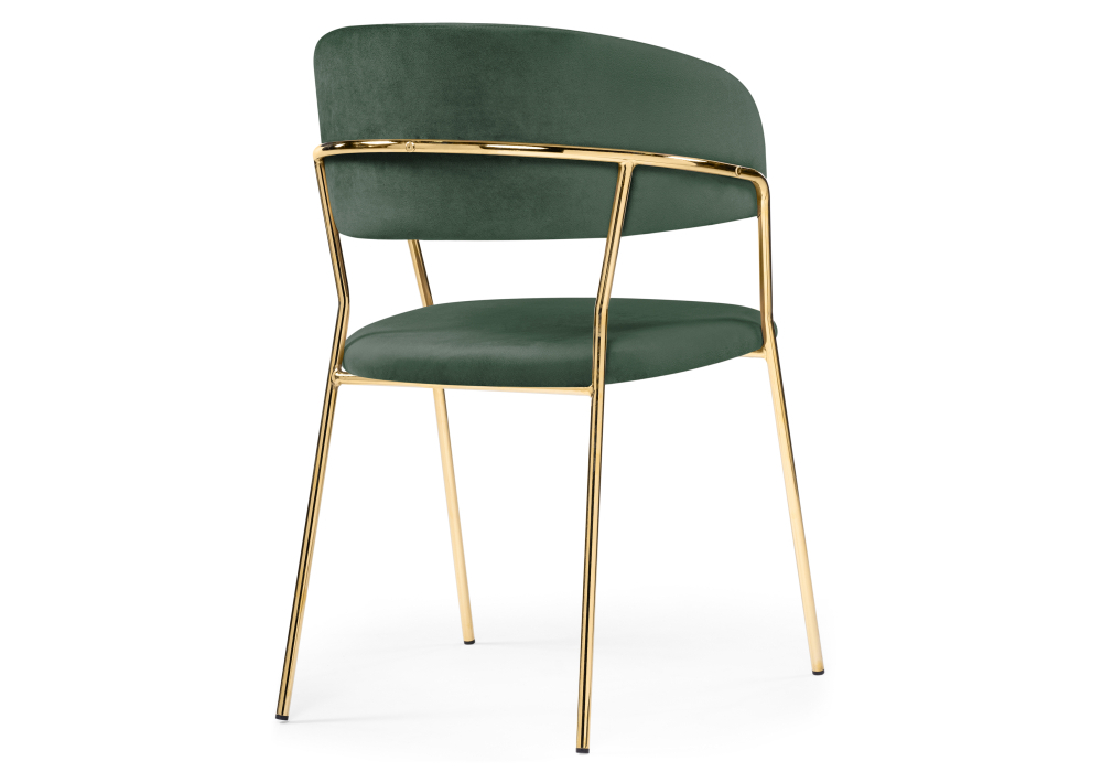Стул Woodville Kamelia dark green / gold 15317