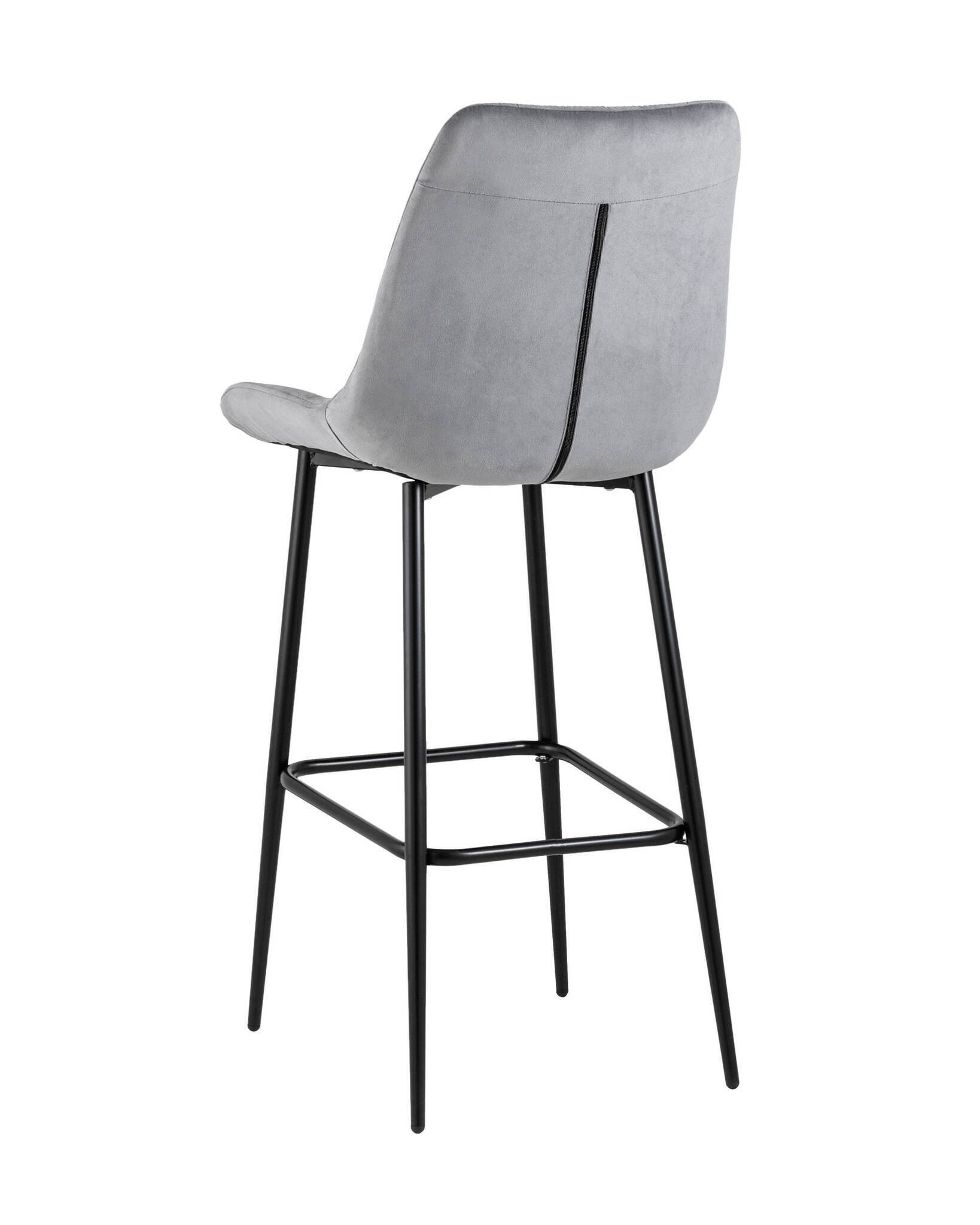 Стул барный Флекс велюр серый Stool Group