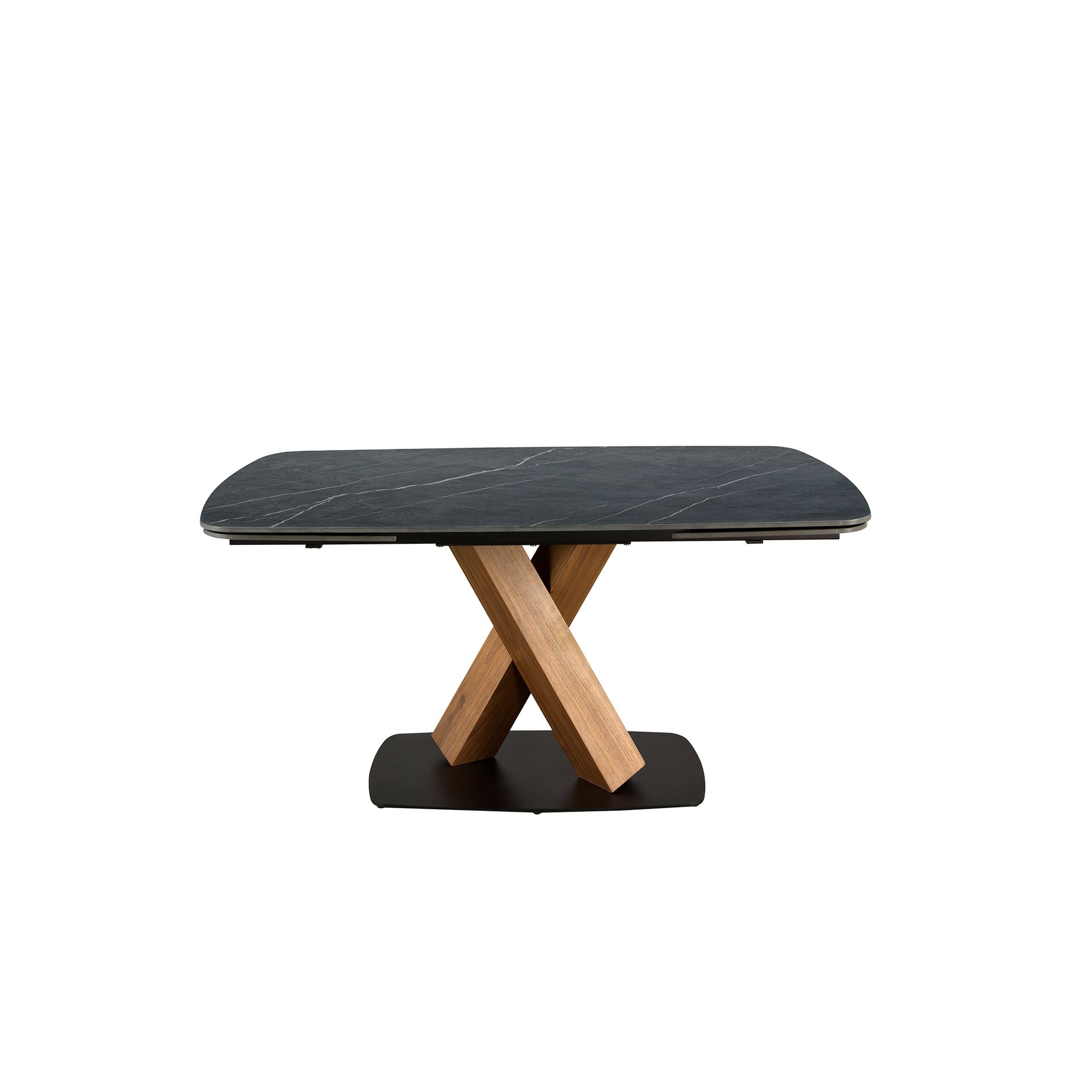 Раздвижной обеденный стол 1149 из керамики с мраморной отделкой и ореха Angel Cerda