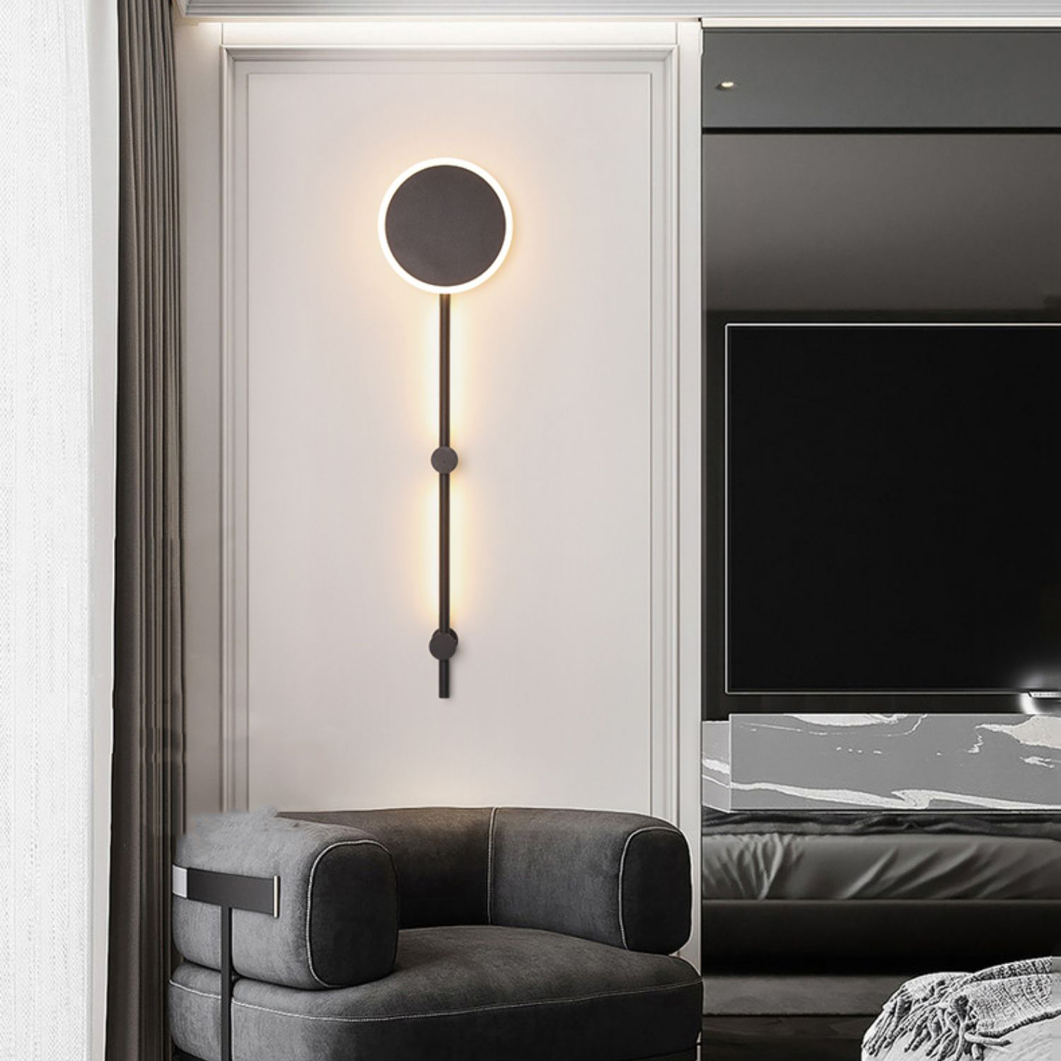 Настенный светильник MARA H80 Black 4000К by ImperiumLoft