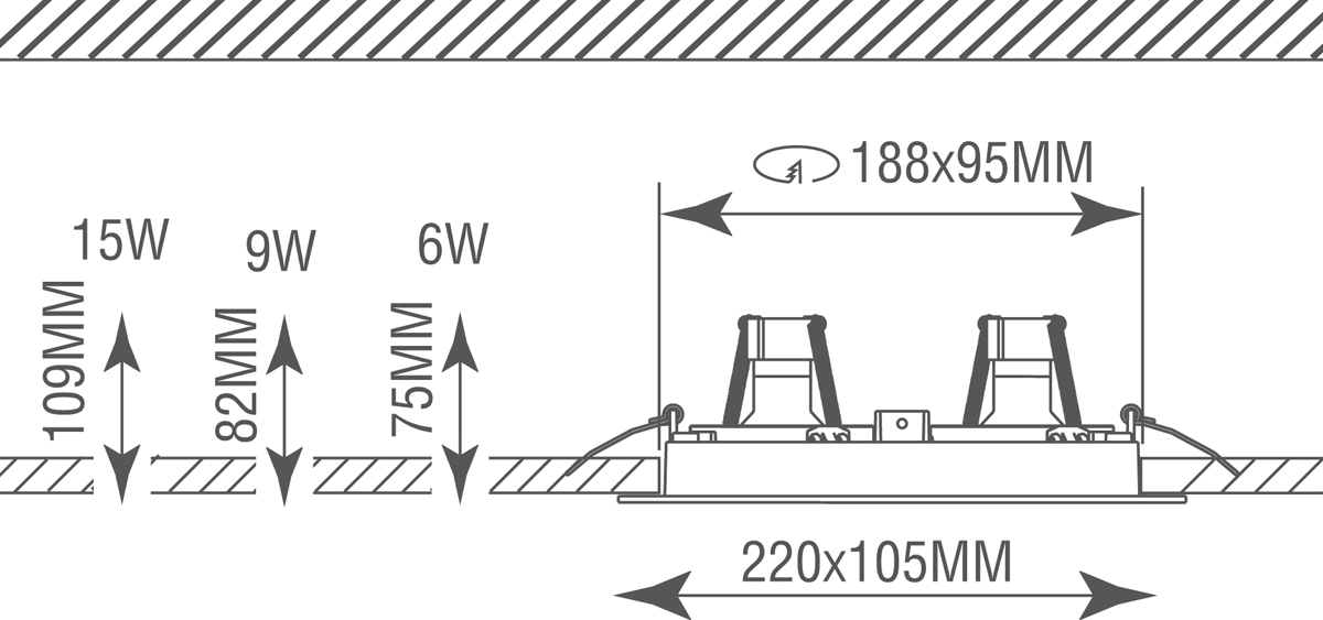 Встраиваемый светильник под сменную лампу Donolux DL18615/02WW-SQ Silver Grey/Black