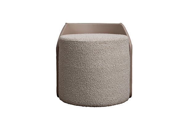 Пуф букле/искусственная кожа бежевый Garda Decor BRUNO-Orso BEG+Enzo260
