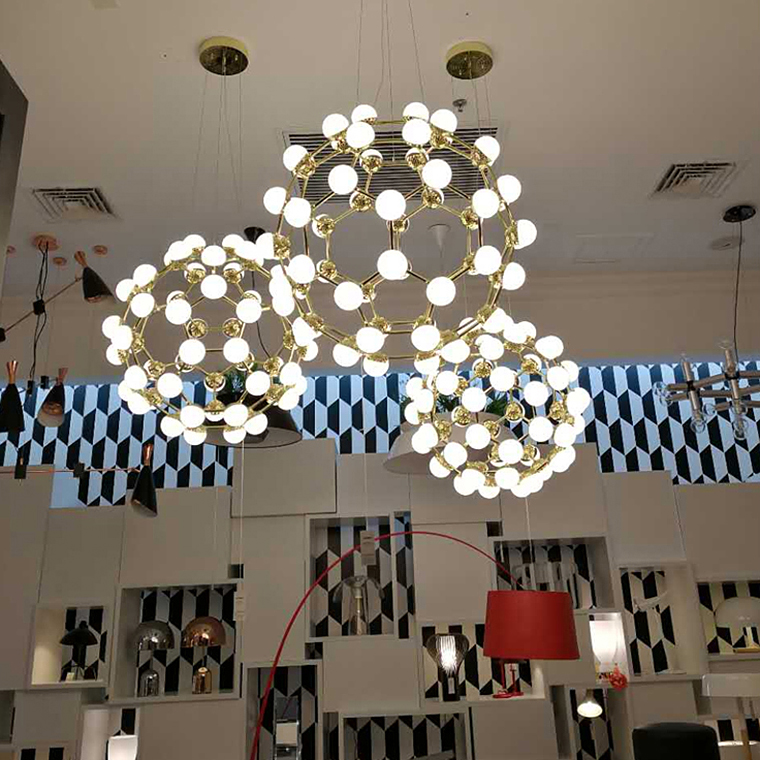 Подвесная люстра MESH D85 Black by ImperiumLoft