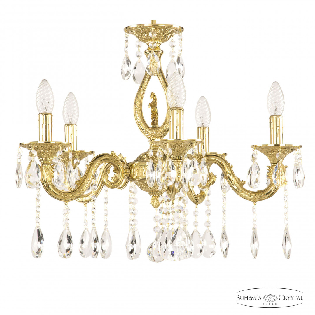 Люстра бронзовая с хрусталём 71401/5/175 A G FH1S