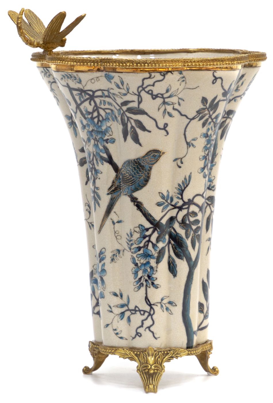 Ваза со стрекозой Glasar 31G1757/A1159HC/HX1611