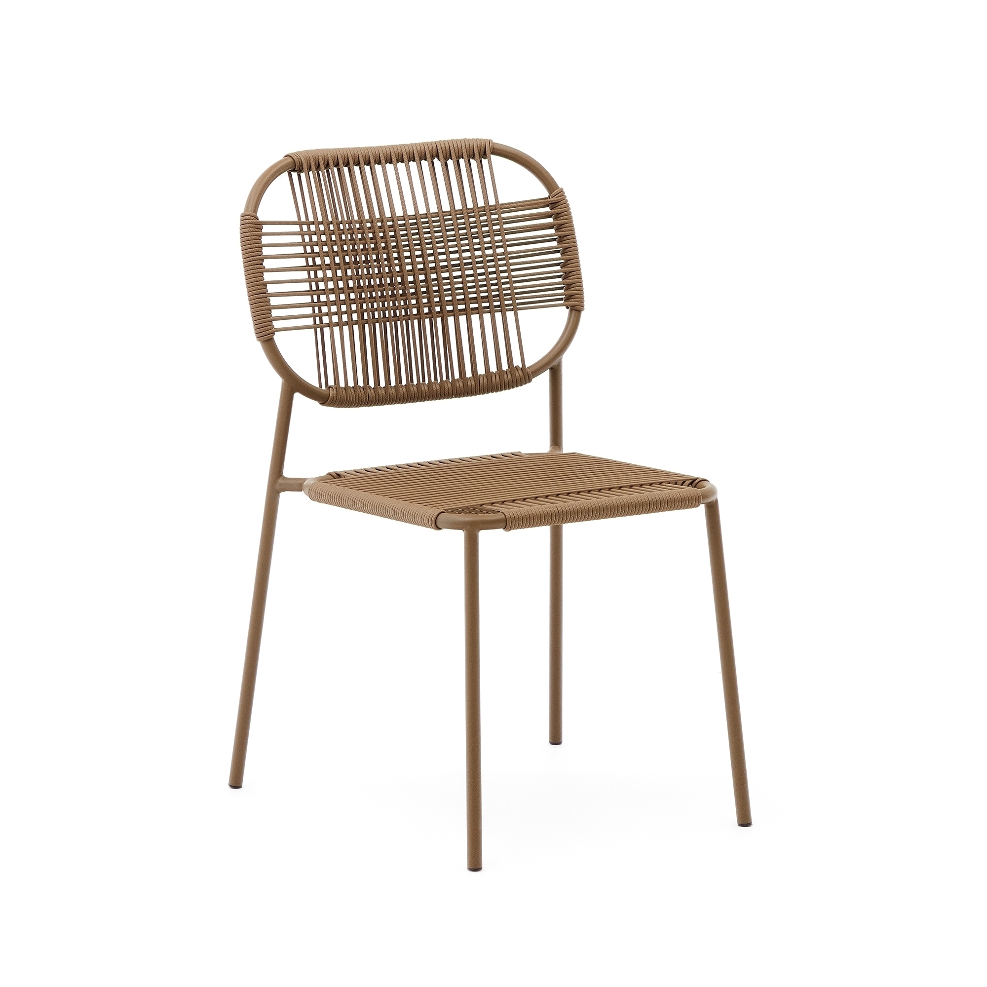 Садовый стул Talaier из каната и стали коричневого цвета La Forma (ex Julia Grup)
